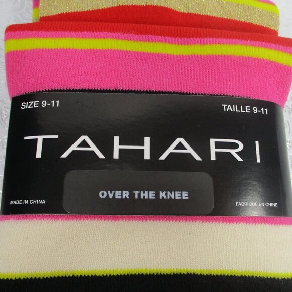 TAHARI Colorful Over The Knee Socks NWT Size 9-11 - Picture 2 of 8